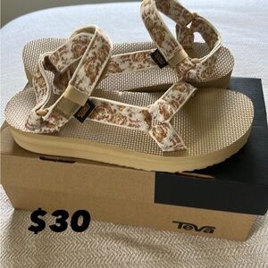 Teva Beige Patterned Sandals-free people
